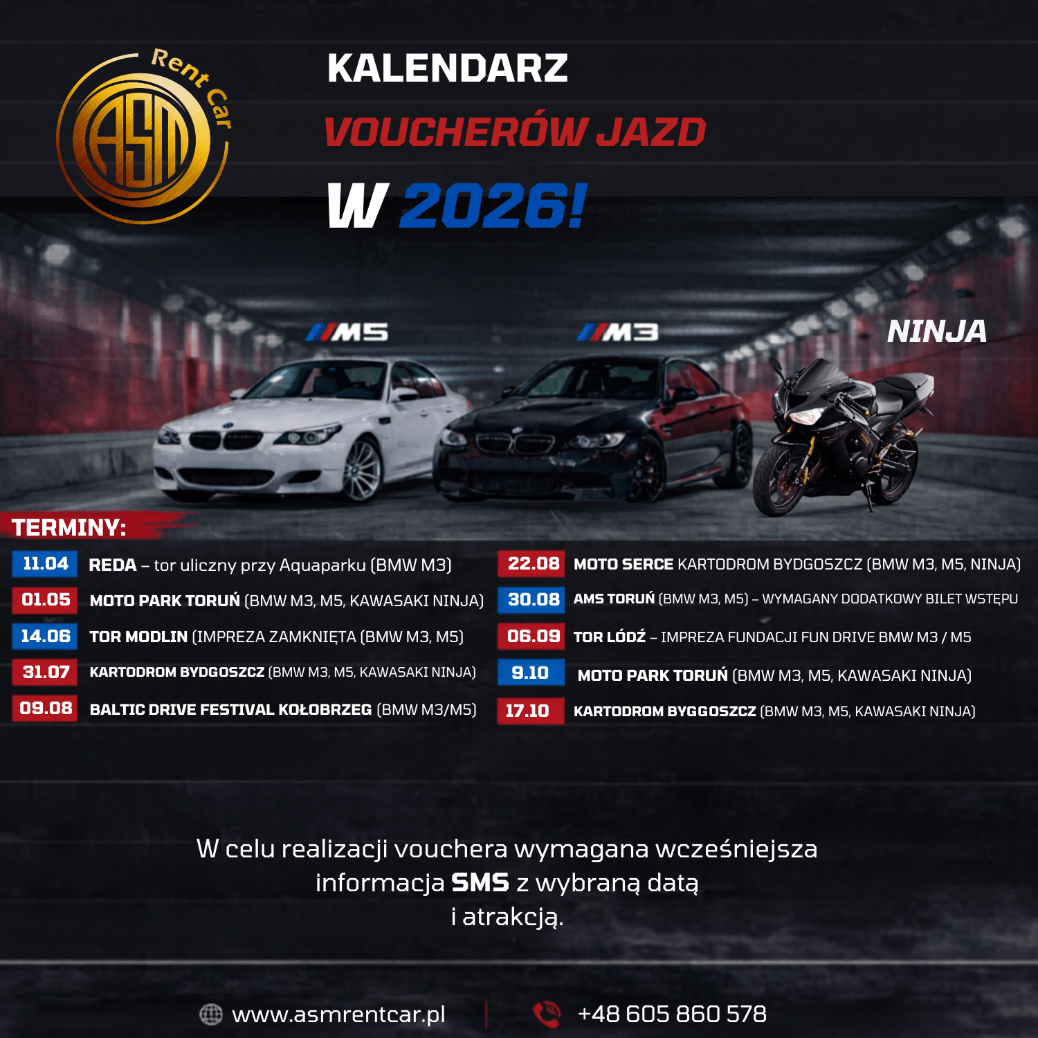 Kalendarz ASM Rent Car